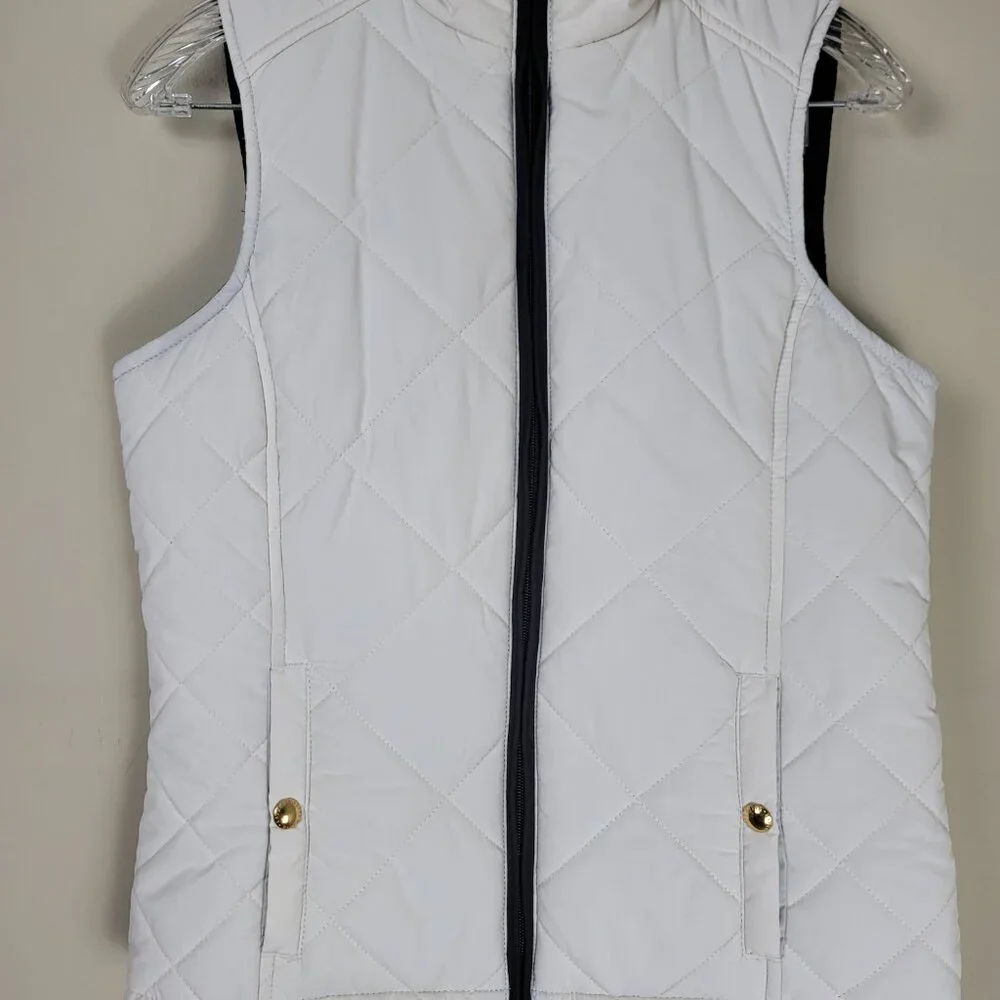 Lauren Ralph Lauren White Quilted Puffer Vest - Picture 5 of 13